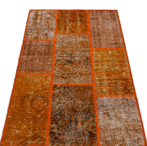 Apex Patchwork Carpet Orange 26032 80 x 150 cm