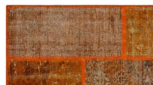 Apex Patchwork Carpet Orange 26032 80 x 150 cm