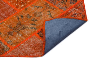 Apex Patchwork Carpet Orange 26107 80 x 150 cm