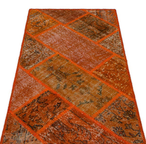 Apex Patchwork Carpet Orange 26107 80 x 150 cm