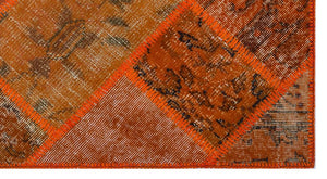 Apex Patchwork Carpet Orange 26107 80 x 150 cm