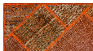 Apex Patchwork Carpet Orange 26107 80 x 150 cm