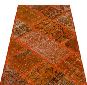 Apex Patchwork Carpet Orange 26138 80 x 150 cm