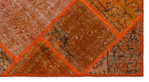 Apex Patchwork Carpet Orange 26138 80 x 150 cm