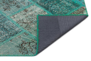 Apex patchwork carpet green 21468 162 x 231 cm