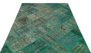 Apex patchwork carpet green 21468 162 x 231 cm