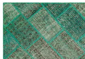 Apex patchwork carpet green 21468 162 x 231 cm