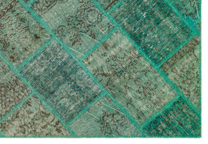 Apex patchwork carpet green 21468 162 x 231 cm