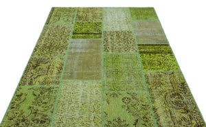 Apex Patchwork Carpet Green 26422 160 x 232 cm