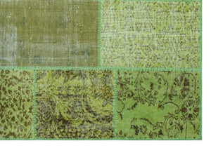 Apex Patchwork Carpet Green 26422 160 x 232 cm