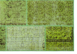 Apex Patchwork Carpet Green 26477 160 x 230 cm