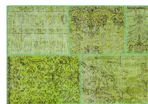 Apex Patchwork Carpet Green 26477 160 x 230 cm