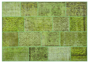 Apex Patchwork Carpet Green 26477 160 x 230 cm