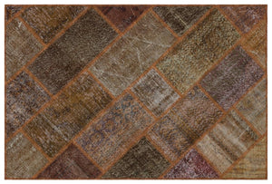 Apex patchwork unique brown 31110 120 x 180 cm