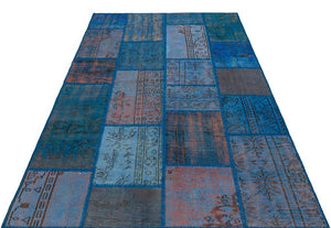 Apex Patchwork Unique Blue 35450 162 x 231 cm