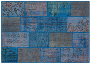 Apex Patchwork Unique Blue 35871 162 x 231 cm