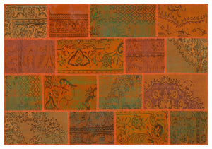 Apex Patchwork Unique Orange 33953 160 x 230 cm